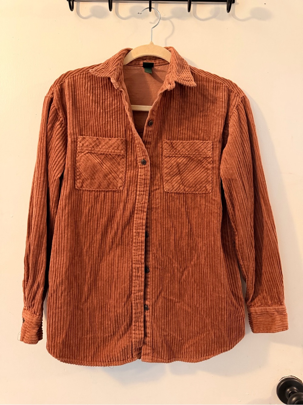 wild fable Corduroy Button-Down Shirt Jacket - Rust